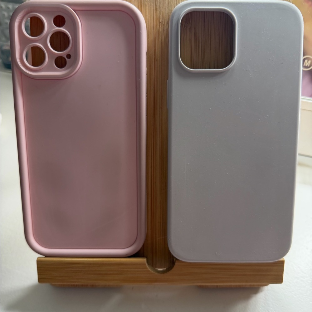 Pink and Gray Phone Case Set